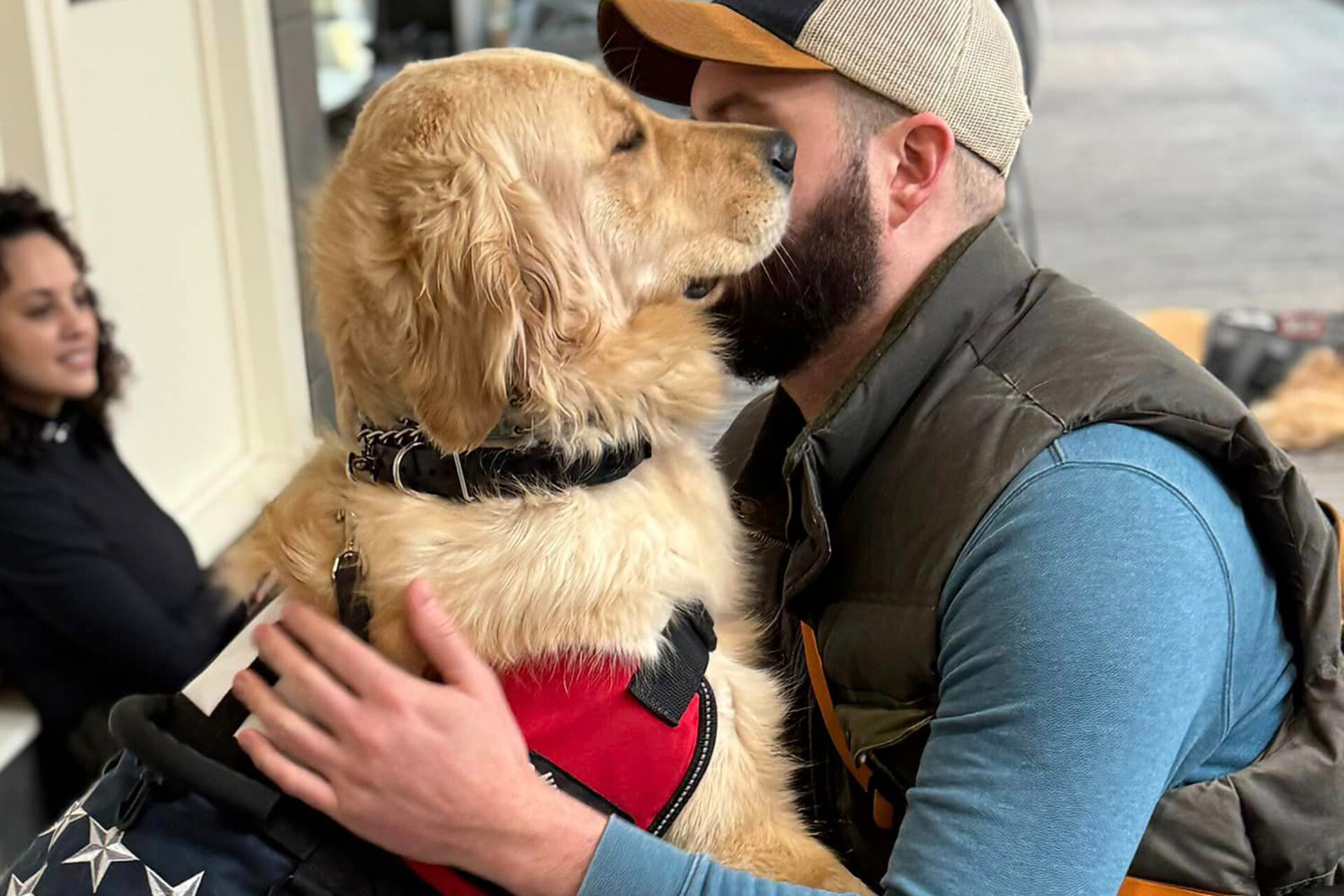 Veteran with service dog